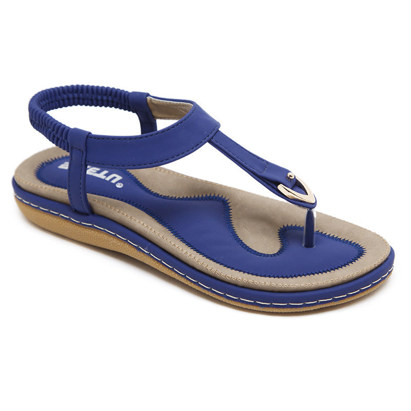 Tivorne | Women's Strappy Flat Sandals Elastic Ankle - Image 2