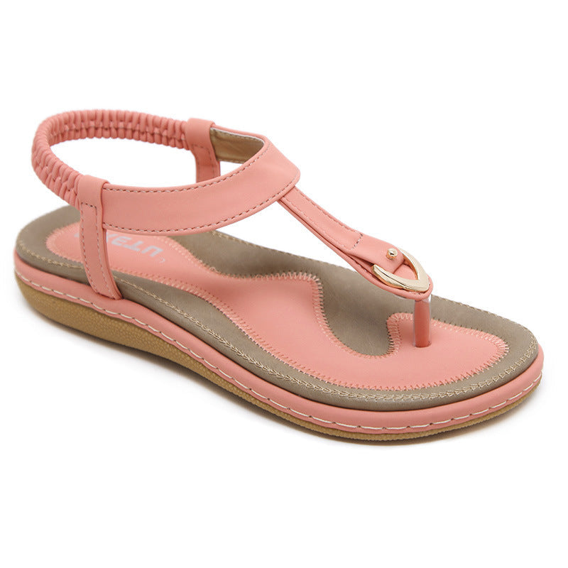 Tivorne | Women's Strappy Flat Sandals Elastic Ankle - Image 3