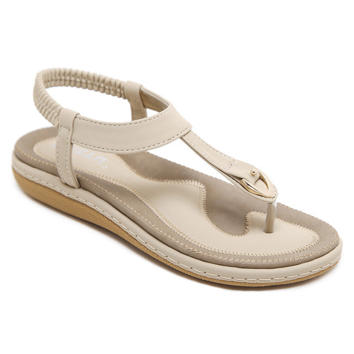 Tivorne | Women's Strappy Flat Sandals Elastic Ankle - Image 4