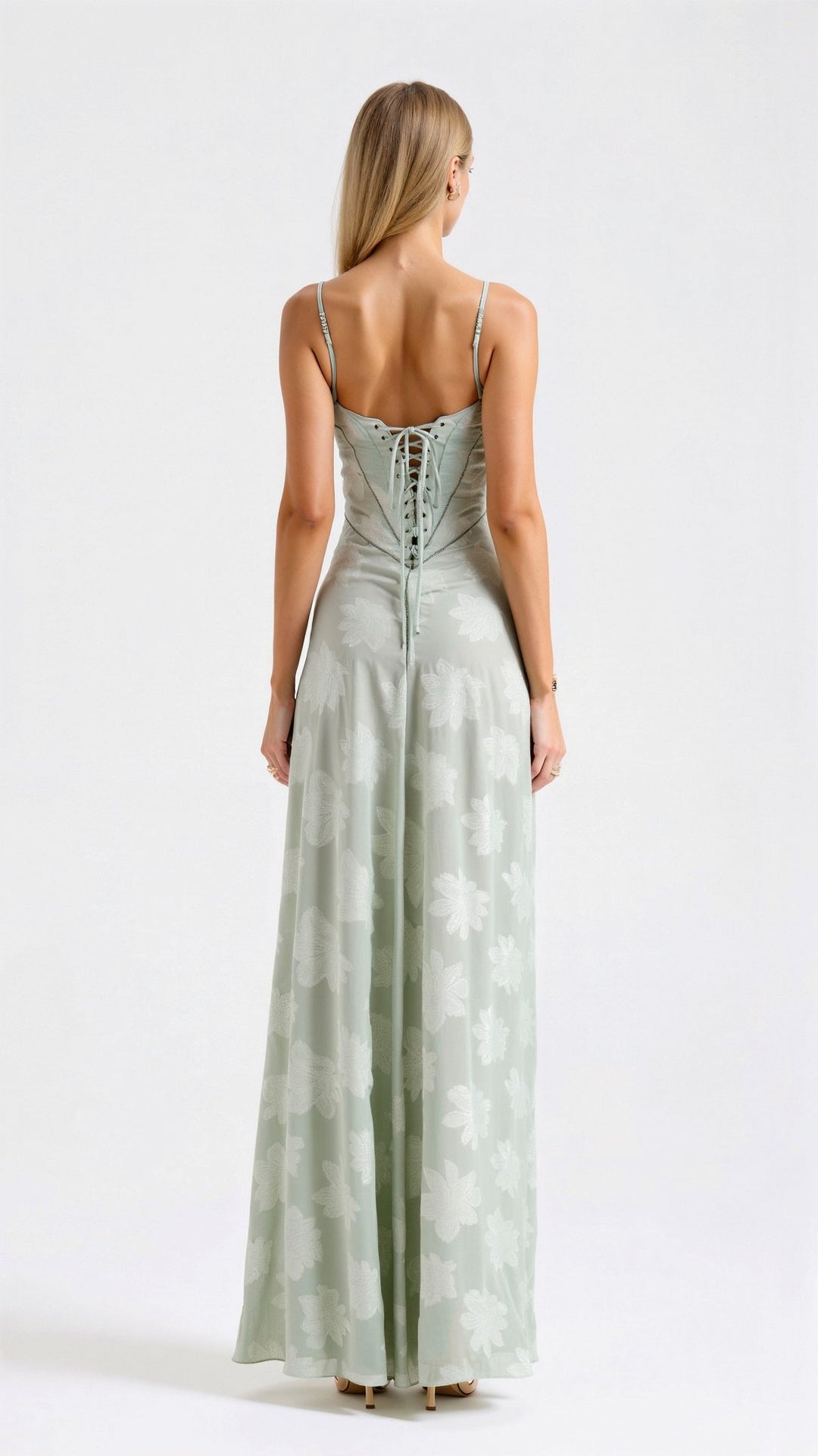 Tivorne | Women's Wedding Guest Dress Bustier Maxi - Light Pink - Image 6