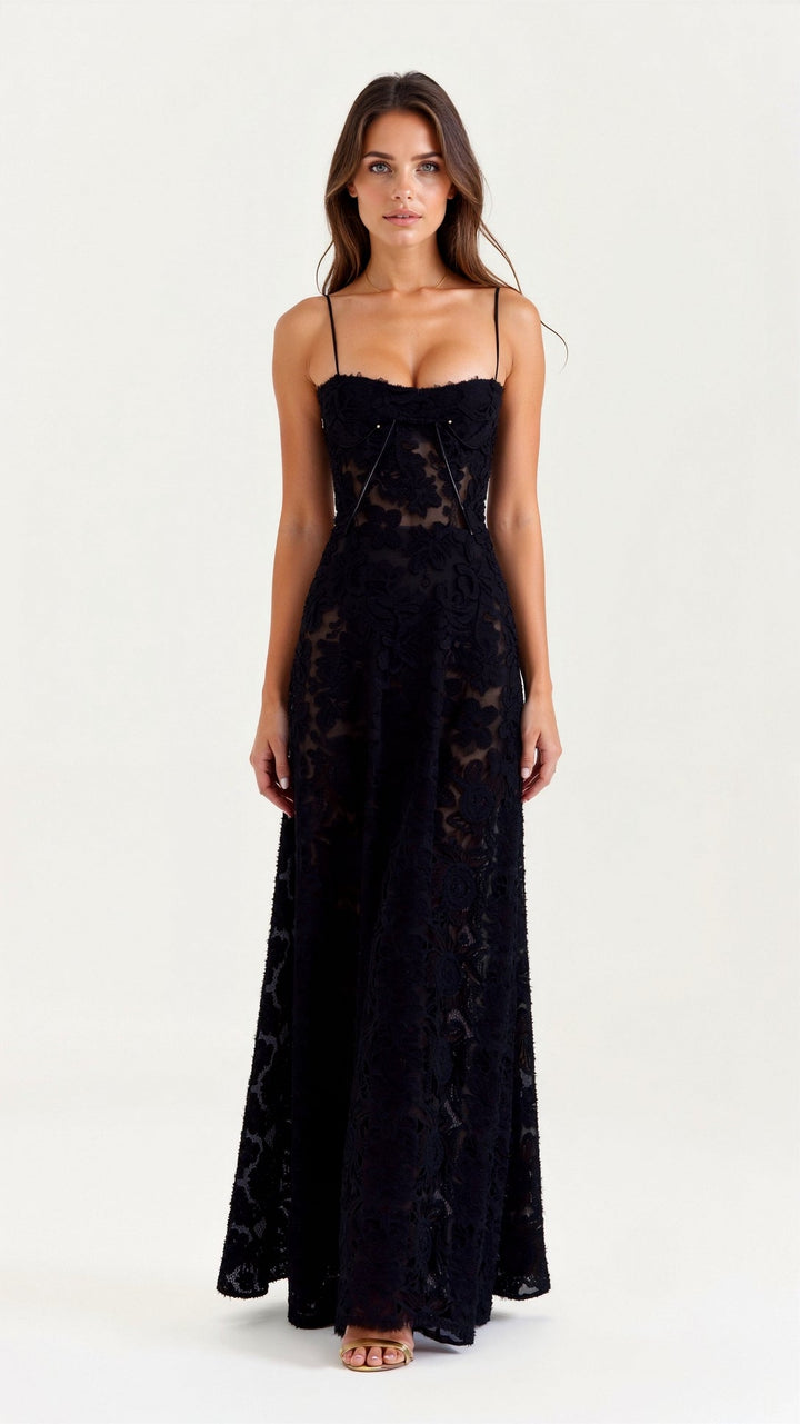 Tivorne | Women's Wedding Guest Dress Bustier Maxi - Light Pink - Image 7