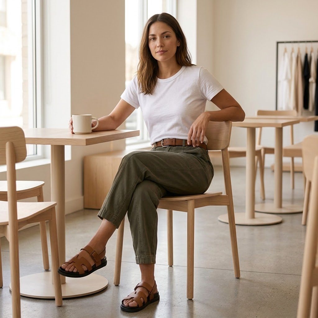 Valdine | Women's High Waist Tapered Utility Pants - Khaki - Image 4