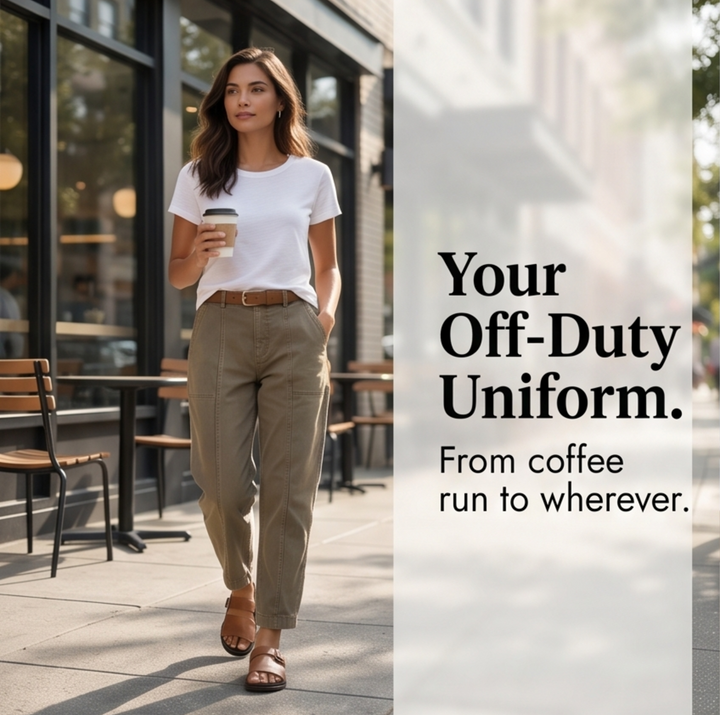 Valdine | Women's High Waist Tapered Utility Pants - Khaki - Image 5