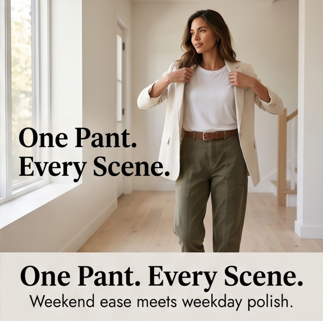 Valdine | Women's High Waist Tapered Utility Pants - Khaki - Image 6