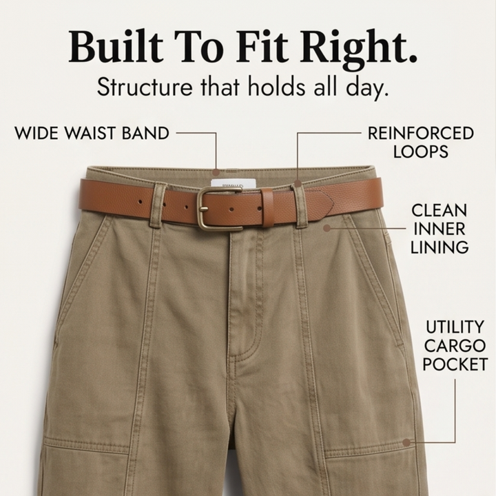 Valdine | Women's High Waist Tapered Utility Pants - Khaki - Image 9