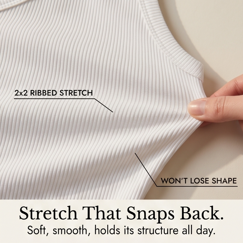 Valmira | Women's Ribbed Halter Tank Top - White - Image 9