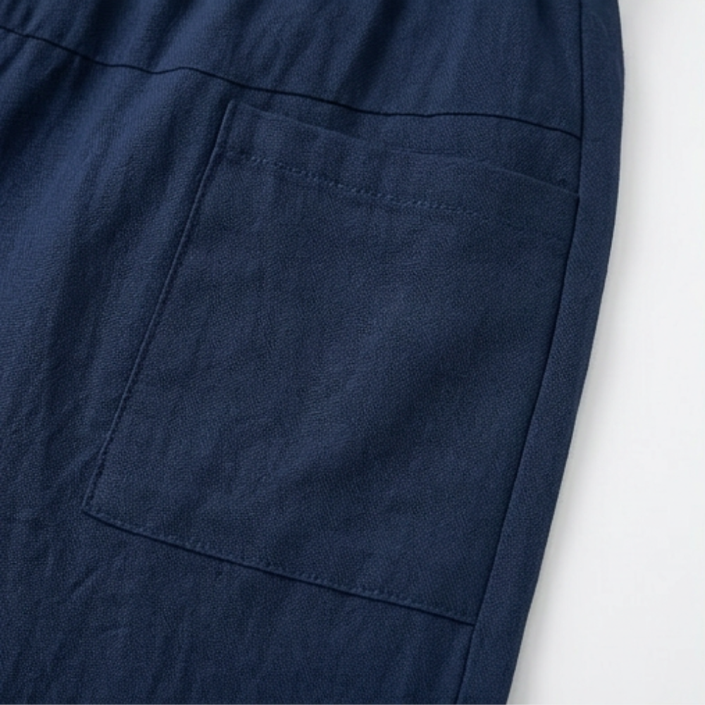 Valtine | Women's Wrap-Front Skort Wide Leg Knee Shorts - Navy - Image 13