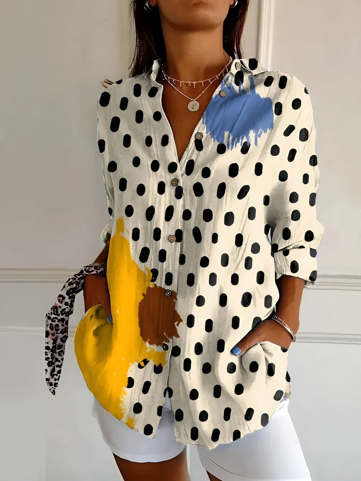 Aswen | Women's Floral Button-Up Shirt