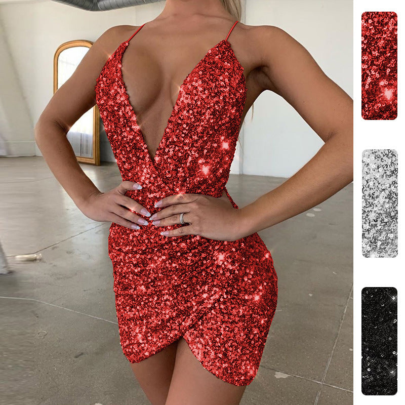 Veldris | Women's Sequin Party Mini Dress - Image 2