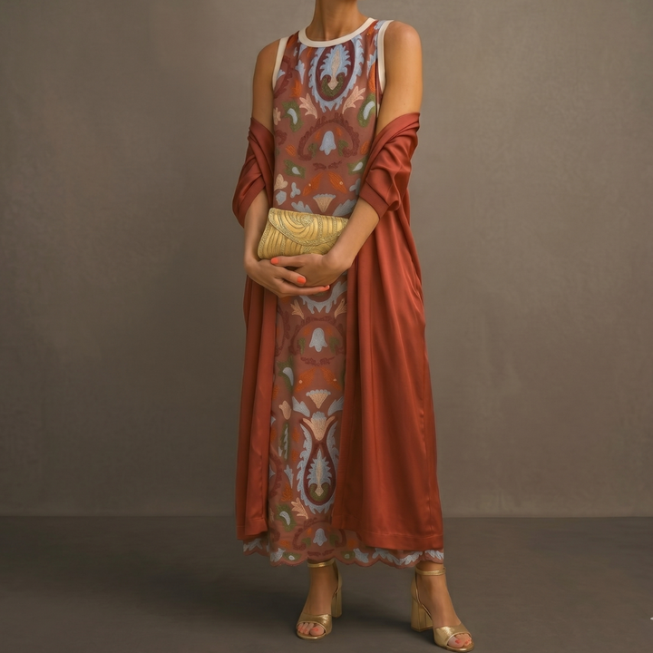 Veldune | Women's Printed Maxi Sundress - Image 6