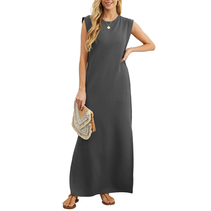 Veldwyn | Women's Summer Maxi Dress with Pockets - Beige - Image 7