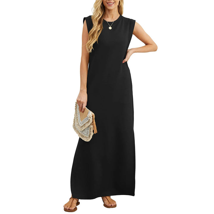 Veldwyn | Women's Summer Maxi Dress with Pockets - Beige - Image 8