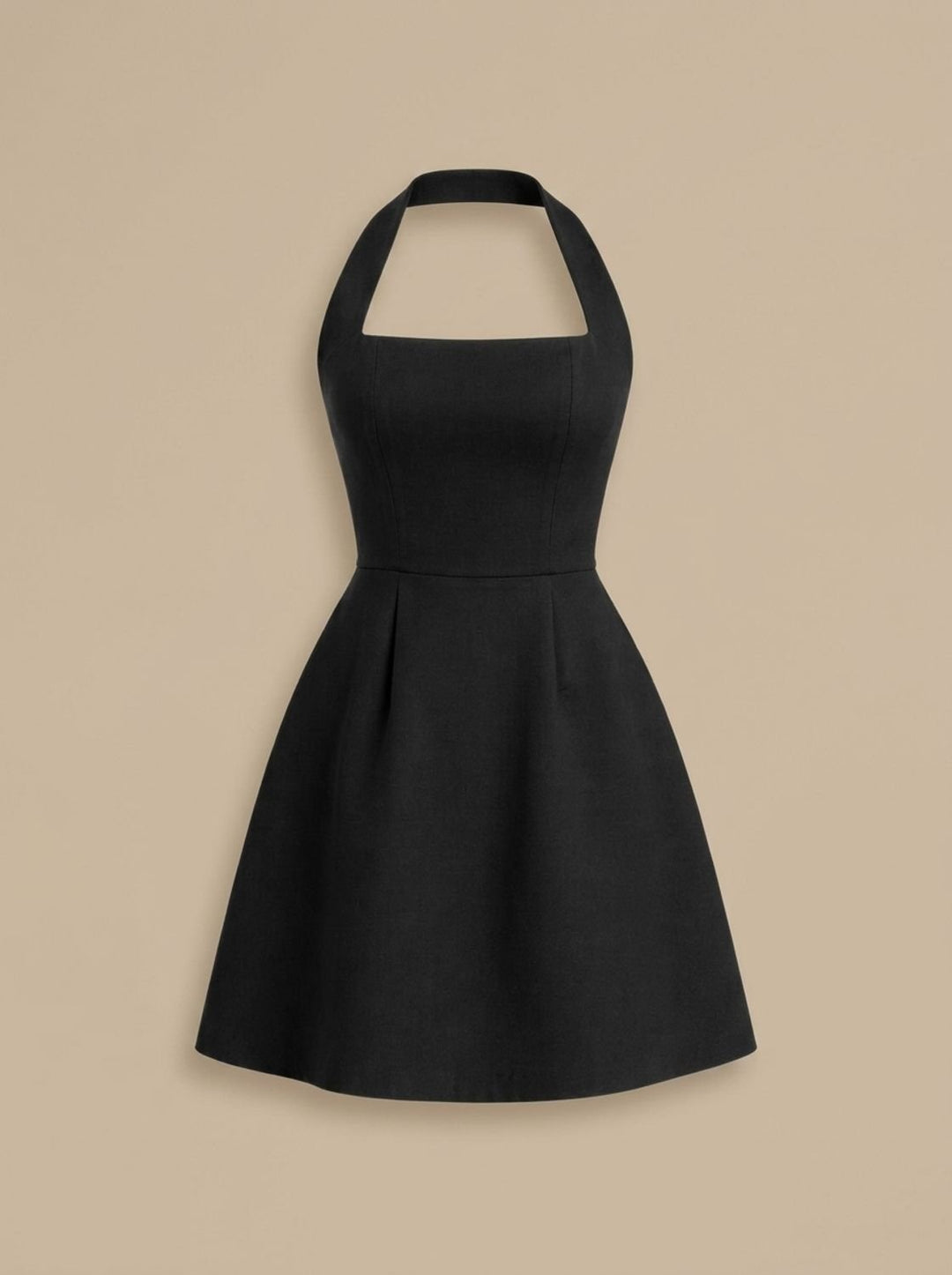 Veltara | Women's Halter Neck Mini Dress - Black - Image 5