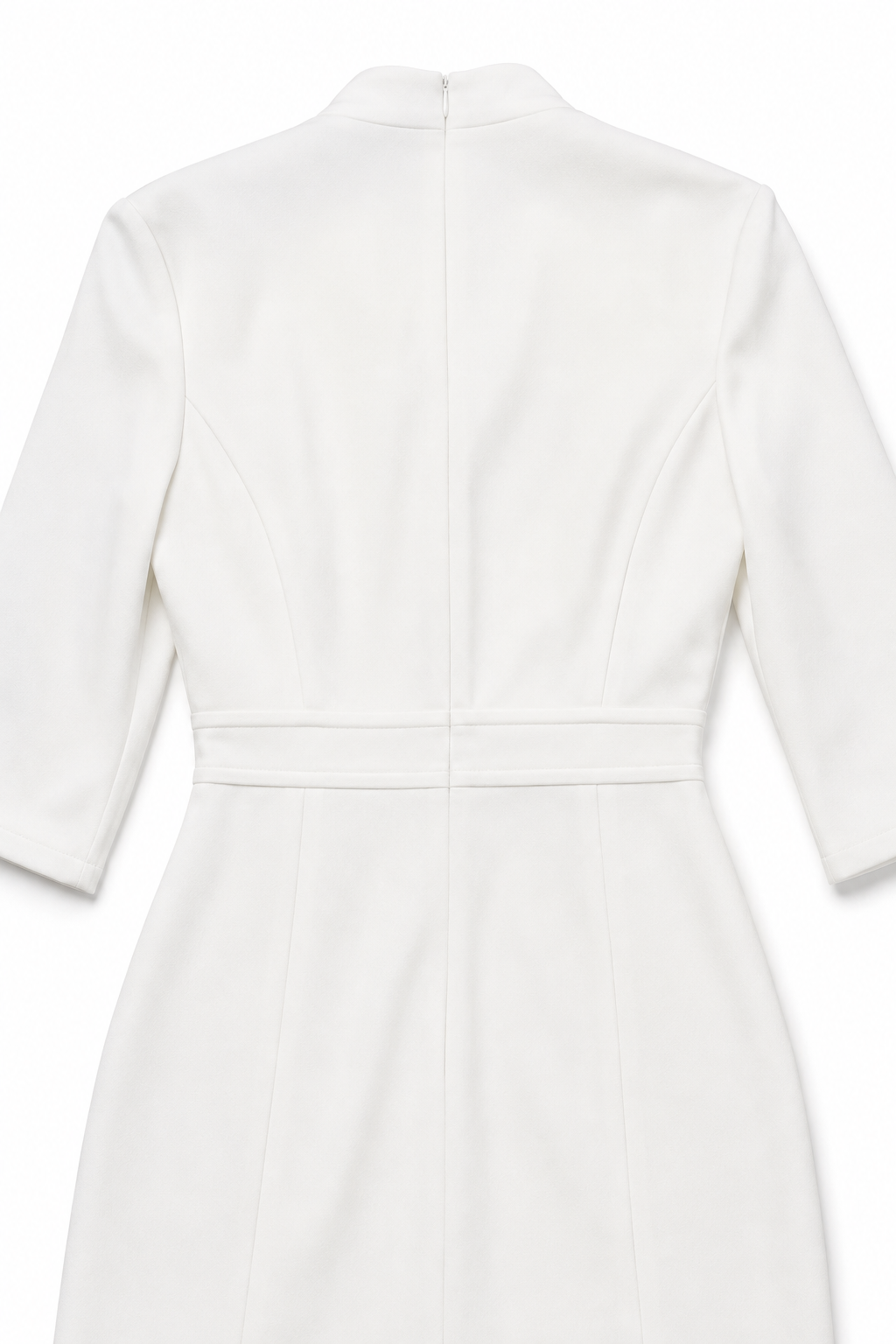 Velthryne | Women's Wrap Midi Dress High Low Hem - White - Image 10