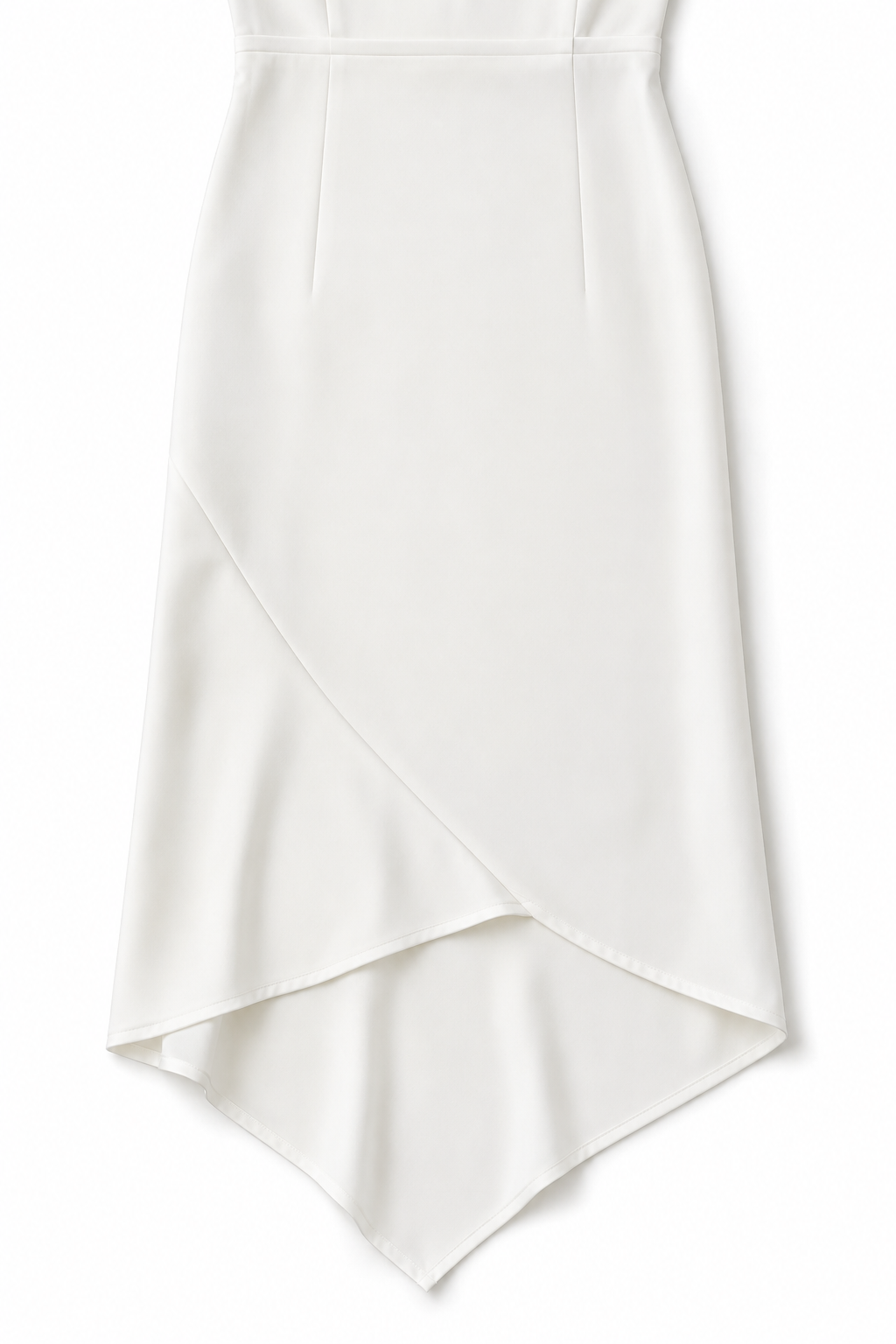 Velthryne | Women's Wrap Midi Dress High Low Hem - White - Image 9