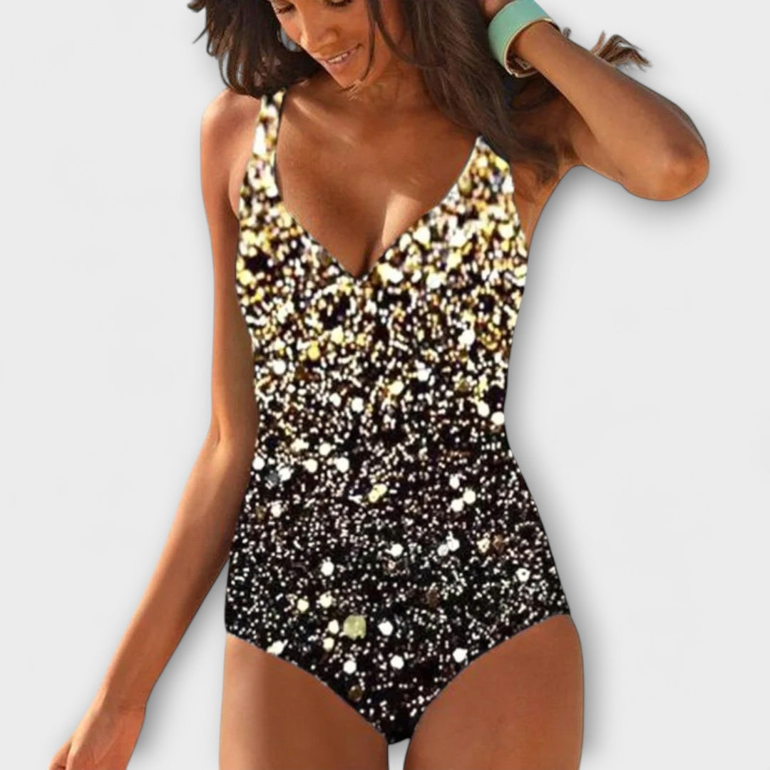 Veltrana | Women's One-Piece Swimsuit V-Neck - Image 2