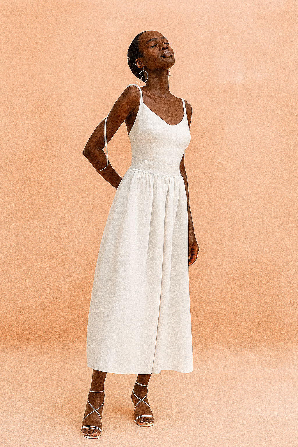 Velvaine | Women's Wedding Guest Midi Dress - Sage - Image 3