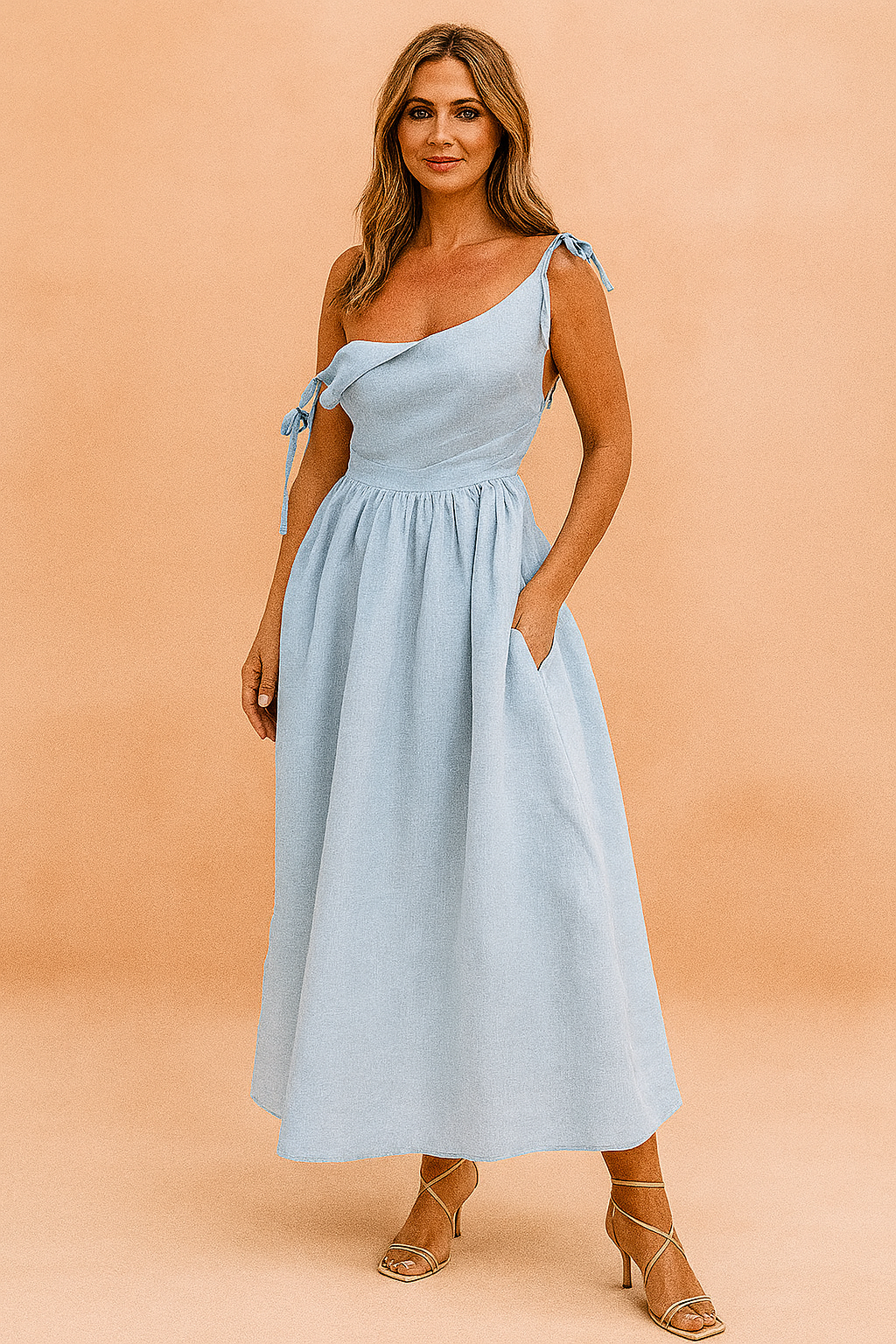 Velvaine | Women's Wedding Guest Midi Dress - Sage - Image 5