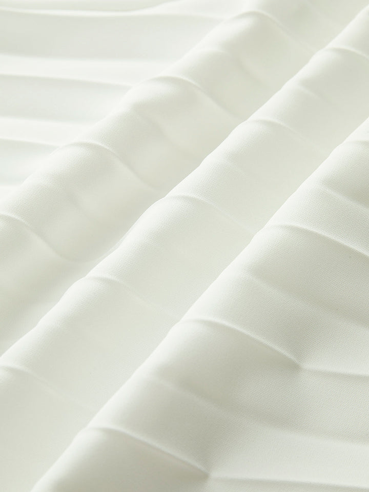 Vennora | Women's Strapless Pleated Maxi Dress - White - Image 9