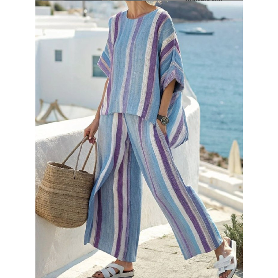 Veradawn | Women's Striped Relaxed Two-Piece Set - Image 1