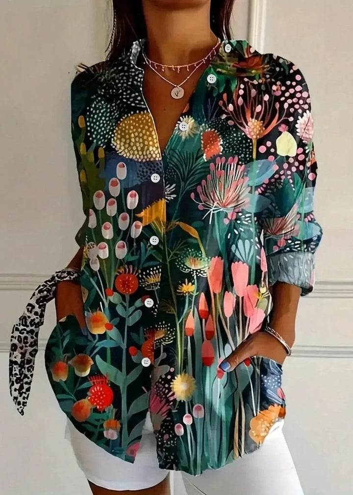 Veradelle | Women's Boho Print Blouse - Image 3