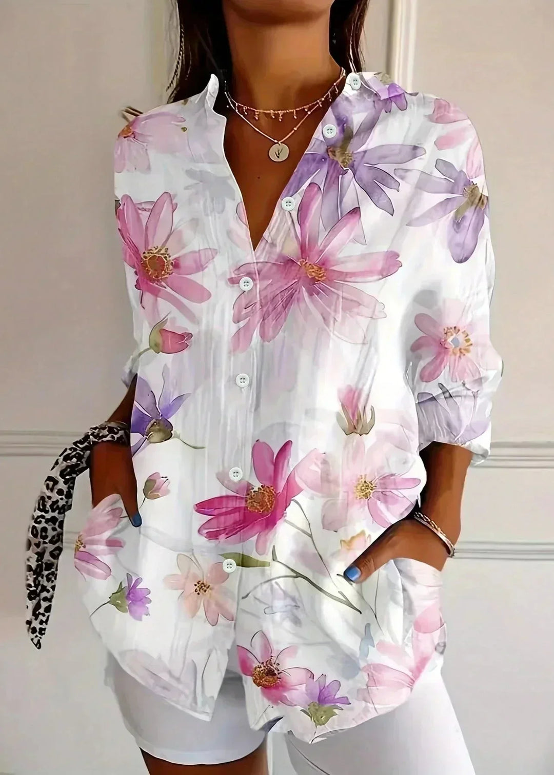 Veradelle | Women's Boho Print Blouse - Image 4