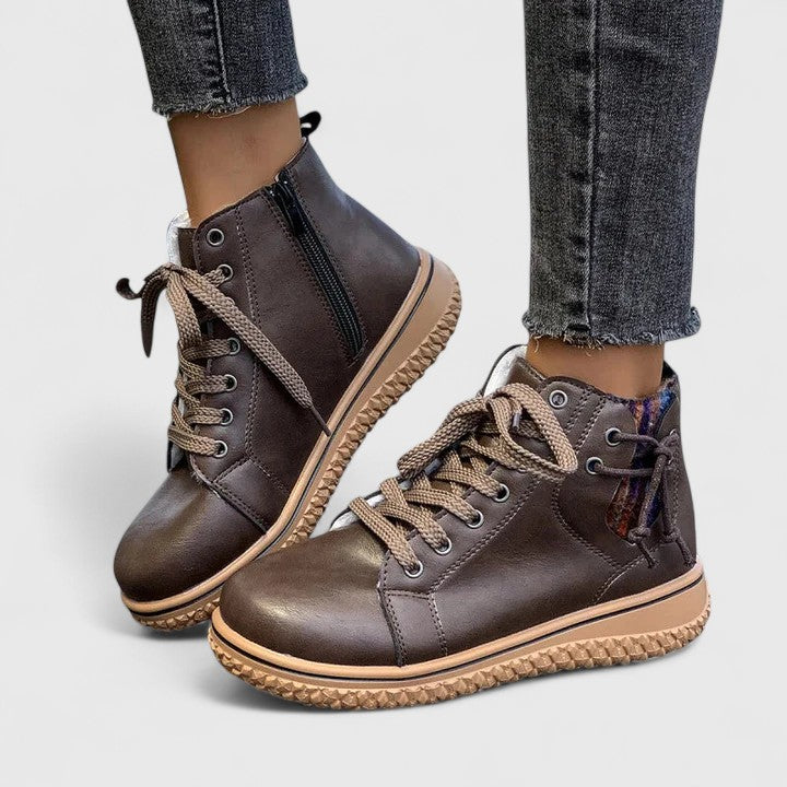 Verity | Women's Lace-Up Ankle Boots - Blue - Image 6