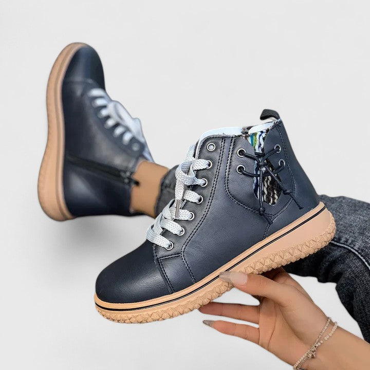 Verity | Women's Lace-Up Ankle Boots - Blue - Image 7