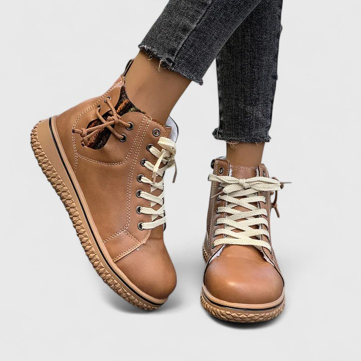 Verity | Women's Lace-Up Ankle Boots - Blue - Image 8