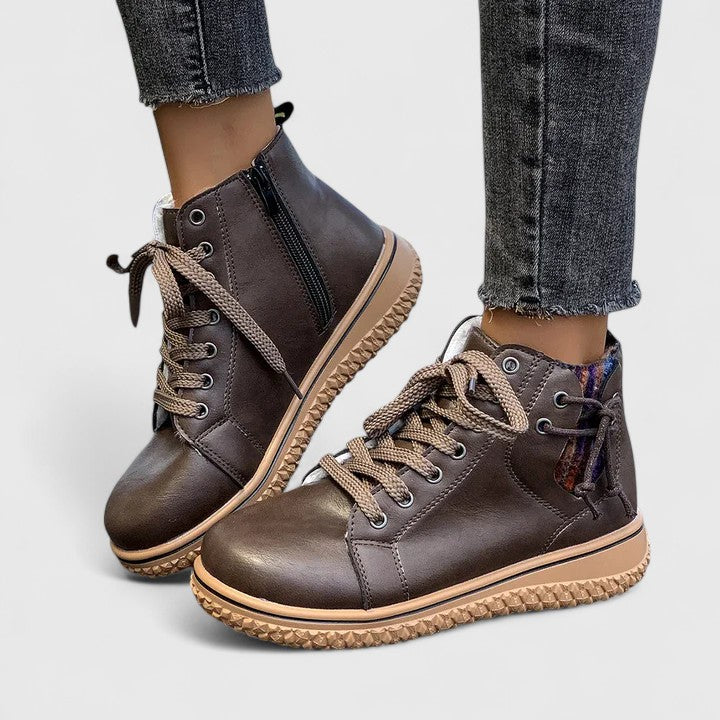 Verity | Women's Lace-Up Ankle Boots - Blue - Image 9