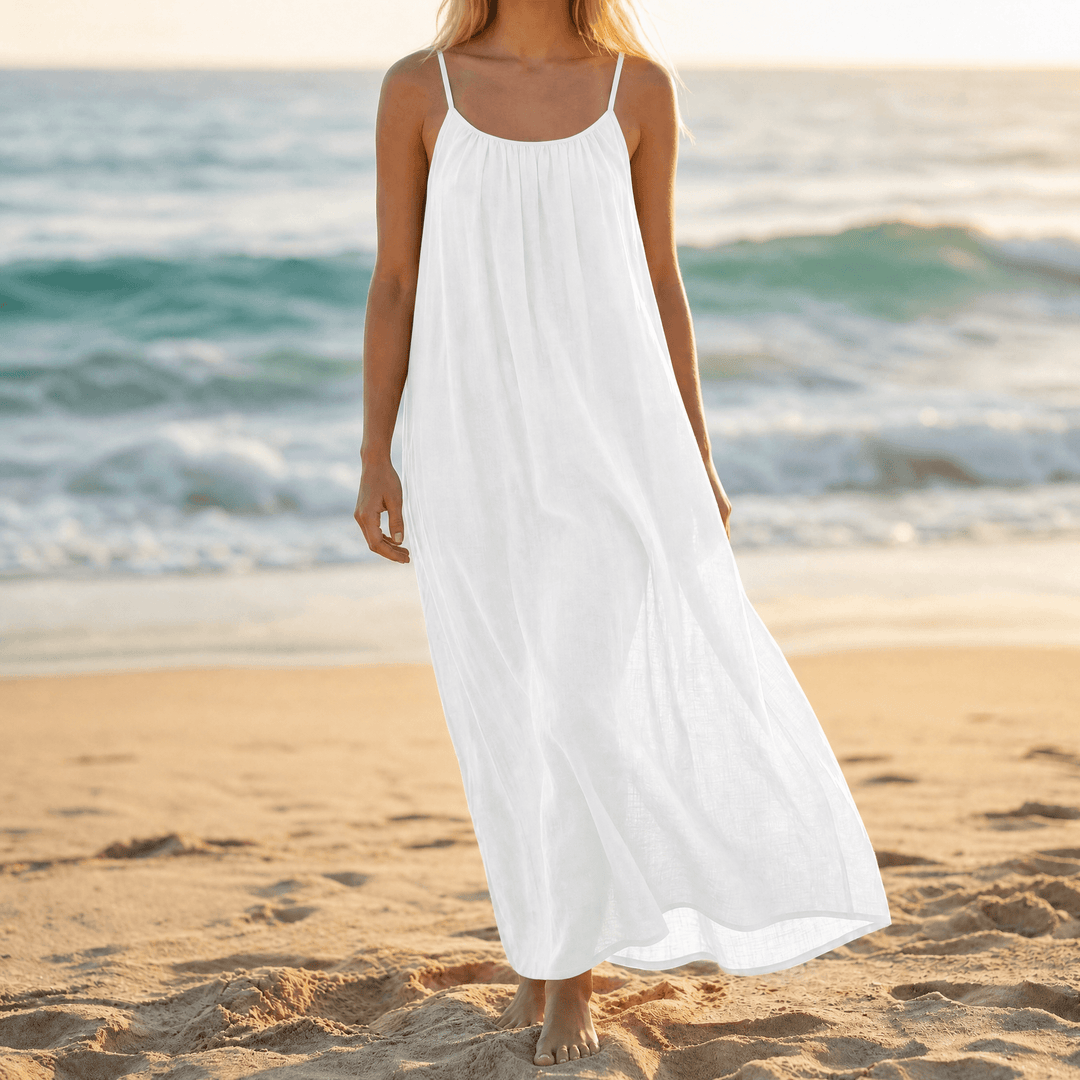 Vesna | Women's Backless Flowy Maxi Dress - Black - Image 15