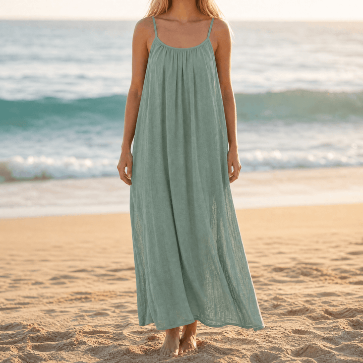 Vesna | Women's Backless Flowy Maxi Dress - Black - Image 16