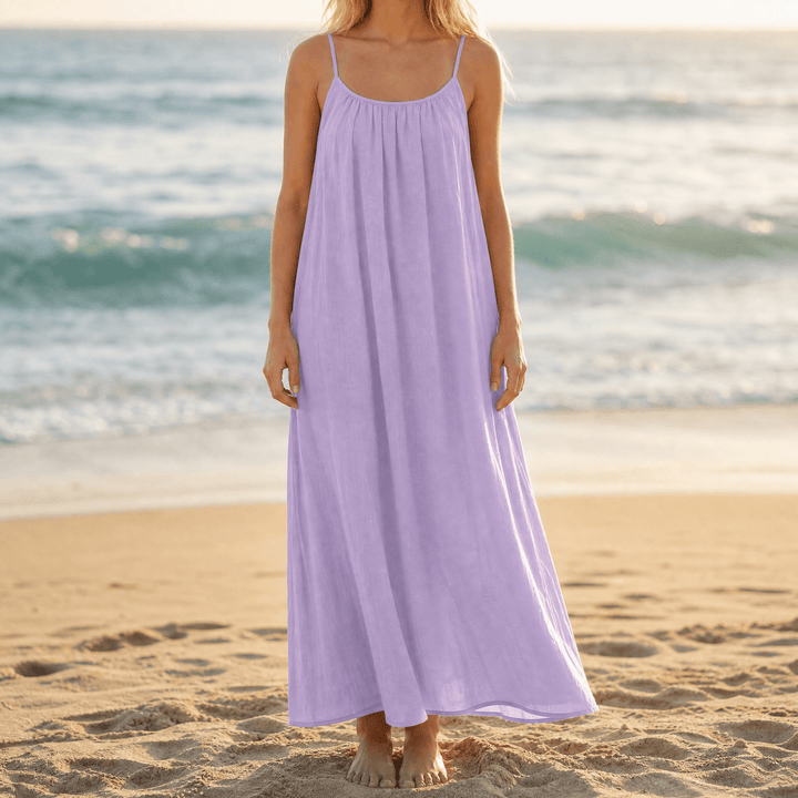 Vesna | Women's Backless Flowy Maxi Dress - Black - Image 18