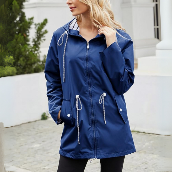 Vesper | Women's Hooded Waterproof Jacket - Navy - Image 7
