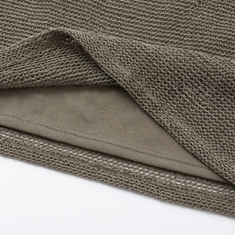 Vexara | Women's Cowl Neck Draped Knit Halter Top - Taupe - Image 10