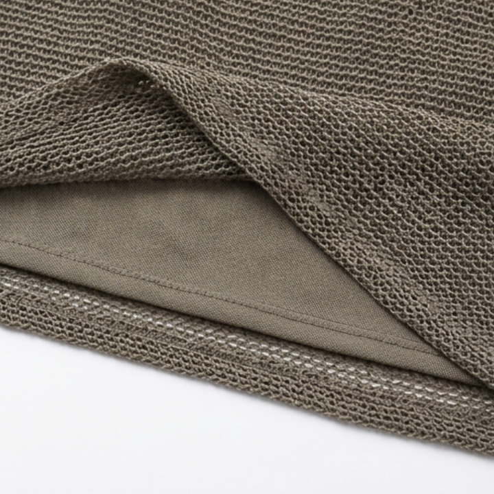 Vexara | Women's Cowl Neck Draped Knit Halter Top - Taupe - Image 10