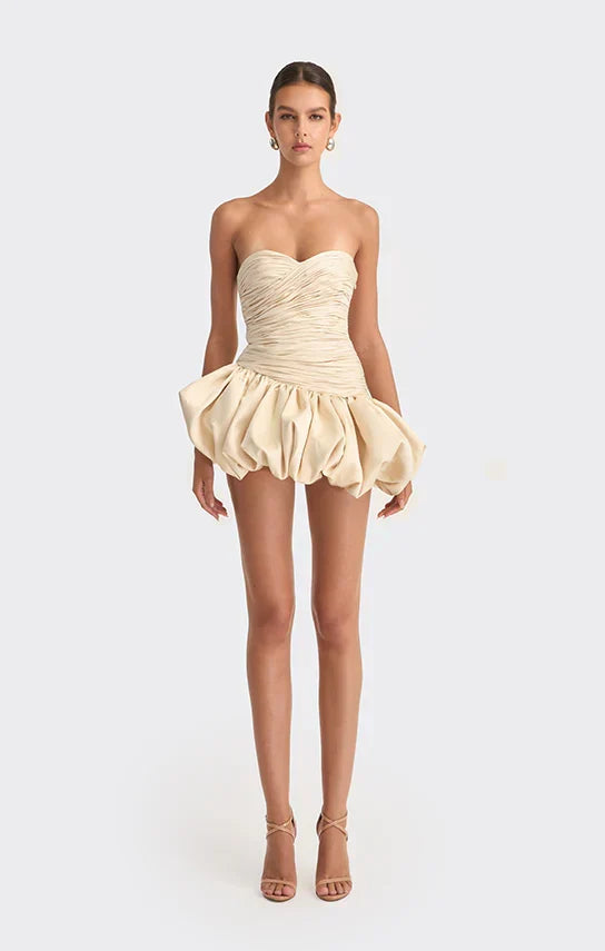 Vexara | Women's Strapless Bubble Skirt Cocktail Dress - Light Pink - Image 14