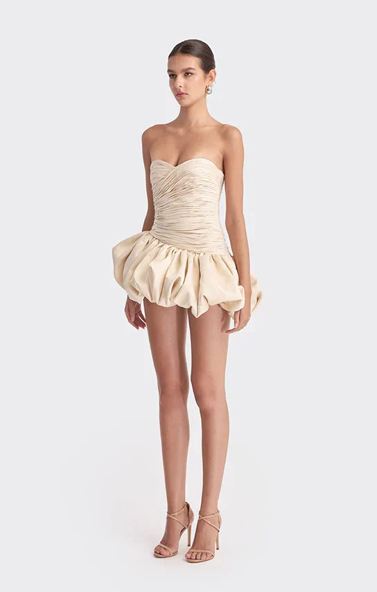 Vexara | Women's Strapless Bubble Skirt Cocktail Dress - Light Pink - Image 16