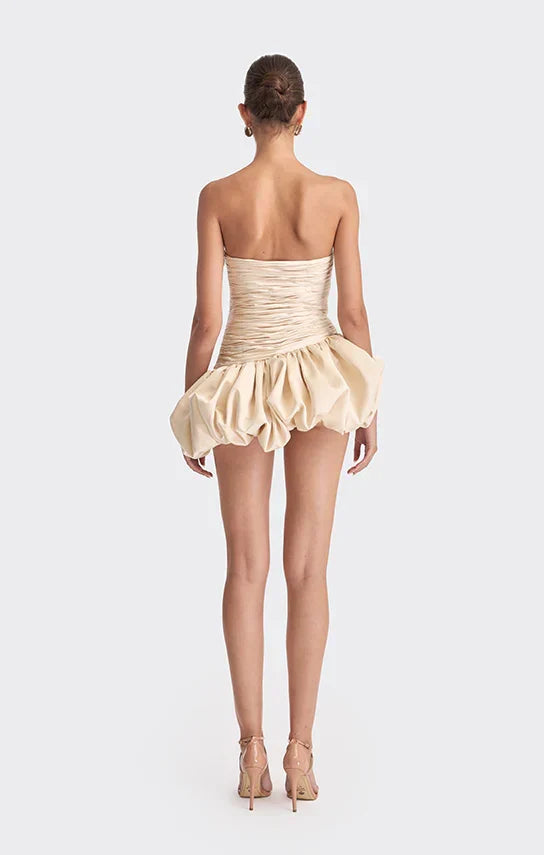 Vexara | Women's Strapless Bubble Skirt Cocktail Dress - Light Pink - Image 17