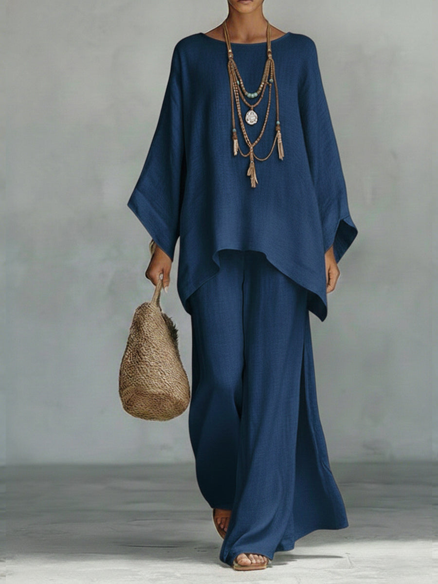 Vorditha | Women's Linen Two Piece Wide Leg Set - Image 4