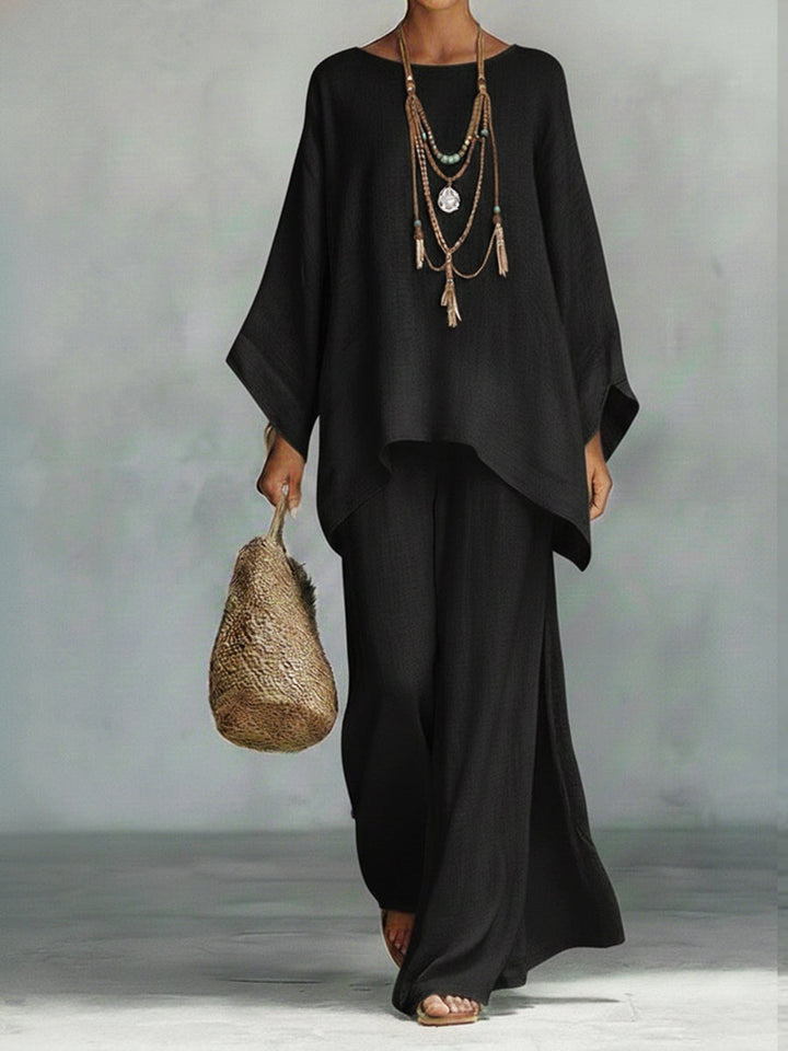 Vorditha | Women's Linen Two Piece Wide Leg Set - Image 5