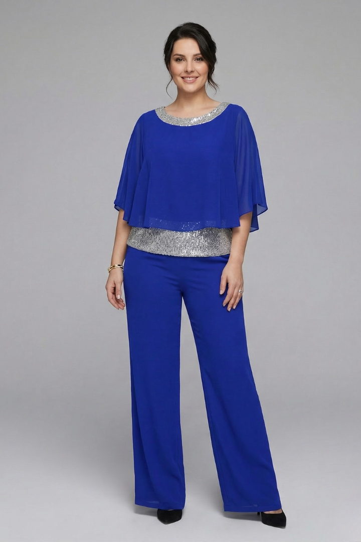 Vornaith | Women's Two Piece Set Wide Leg Trousers - Black - Image 7
