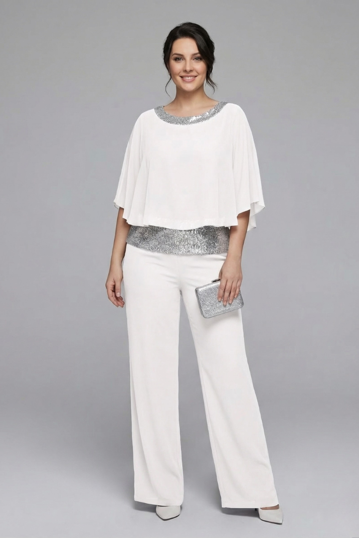 Vornaith | Women's Two Piece Set Wide Leg Trousers - Black - Image 9