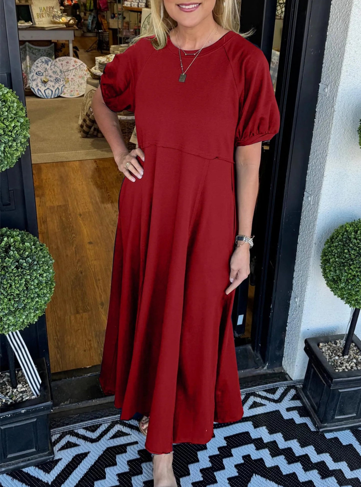 Vornclaire | Women's Maxi Dress Short Sleeve - Image 8