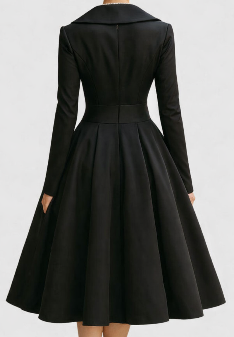 Vornelle | Women's Midi Party Dress Shawl Collar - Image 7
