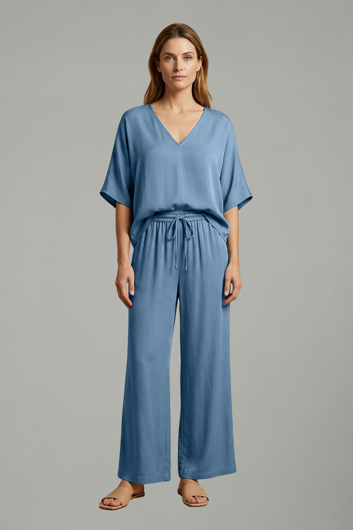 Vornith | Women's Two Piece Set Wide Leg Trousers - Image 3