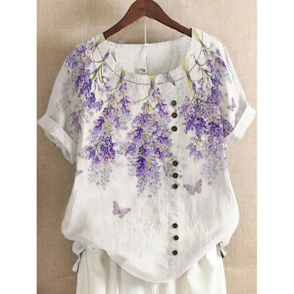 Vornweth | Women's Boho Blouse Dandelion Print Top - Image 6