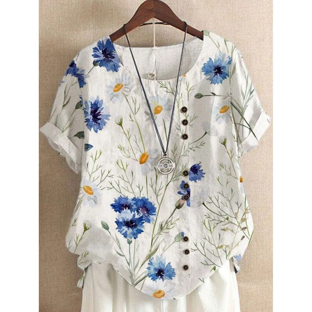 Vornweth | Women's Boho Blouse Dandelion Print Top - Image 9