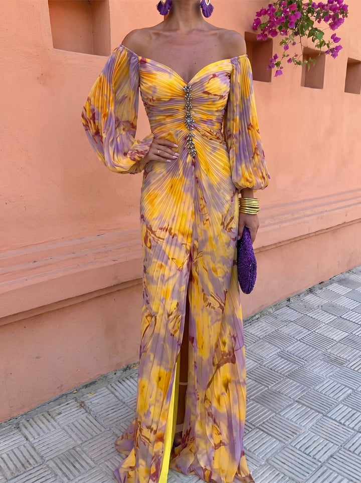 Vorrenda | Women's Off-Shoulder Floral Maxi Dress - Image 2