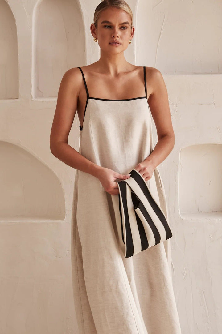 Vorrindel | Women's Linen Summer Maxi Dress - Beige - Image 4